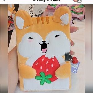 CLAIRES PLUSH NOTEBOOK W/LOCK CHIP!